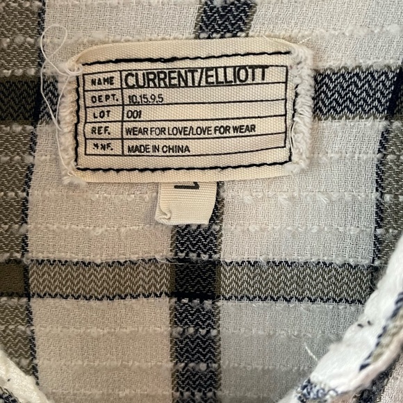 Current Elliott The Perfect Shirt in Gable Green Woodland Small - Picture 5 of 10